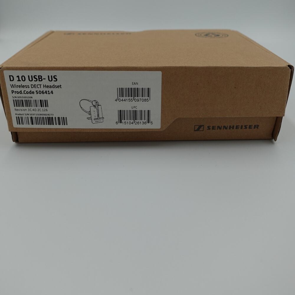 Sennheiser D 10 USB-US 506414 DECT Phone Single-sided Wireless Headset